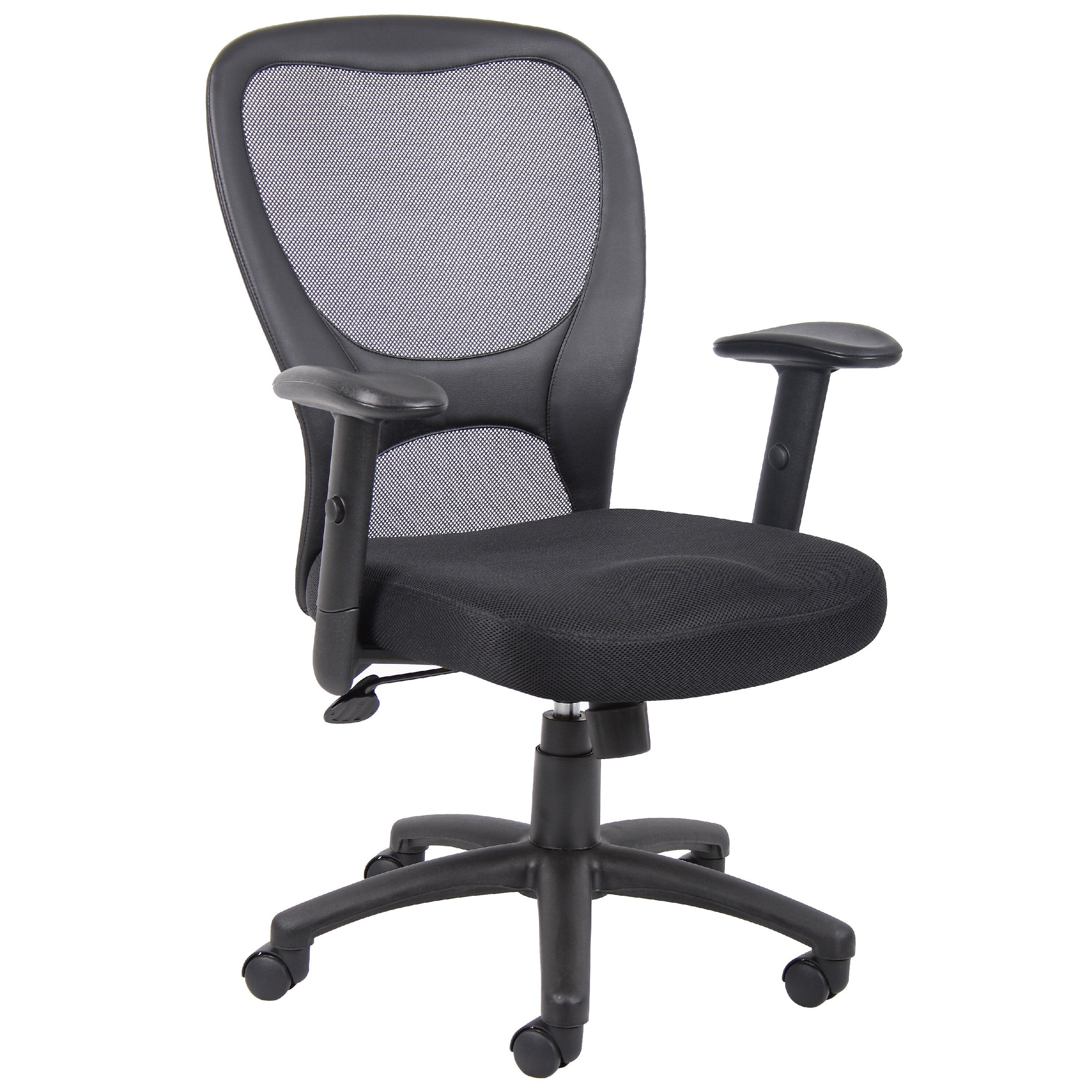 Lene Everyday Task Chair Black Caressoftplus Vinyl Adjustable Arms