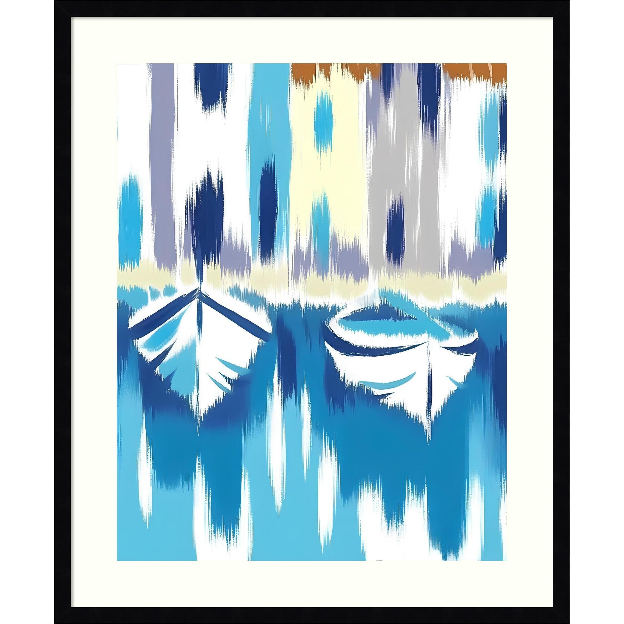 Lengues Contemporary By Elena Avanesova Wood Framed Wall Art Print Svelte Noir Black