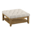 Lennon Pine Planked Storage Ottoman Coffee Table By Inspire Q Artisan