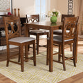 Lenoir Modern And Contemporary 5 Piece Wood Pub Set