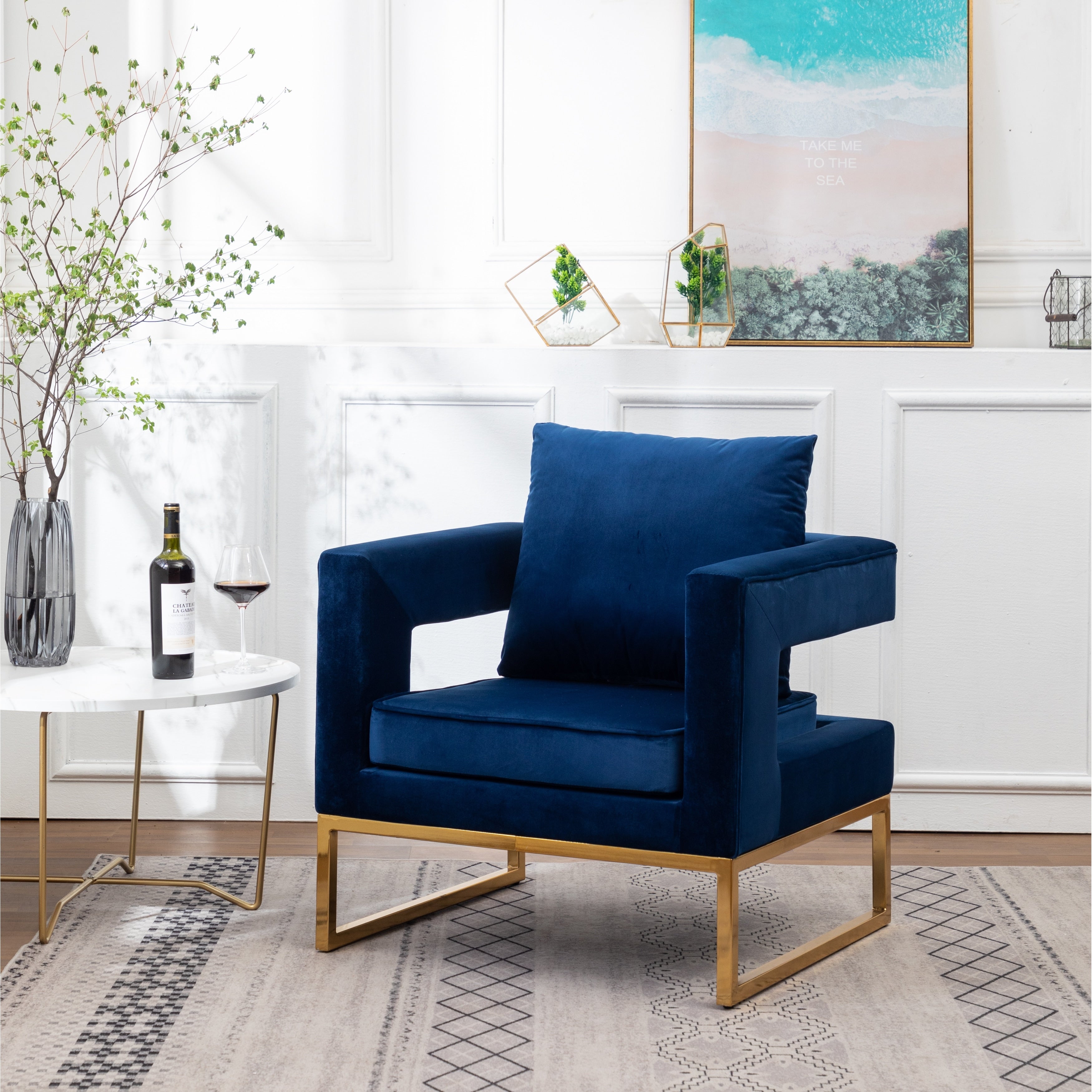 Lenola Contemporary Upholstered Accent Arm Chair