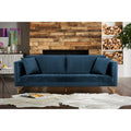 Lenox Velvet Modern Sofa With Brass Legs