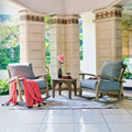 Havenside Home Leon 3 Piece Teak Small Patio Chat Set With Cushion