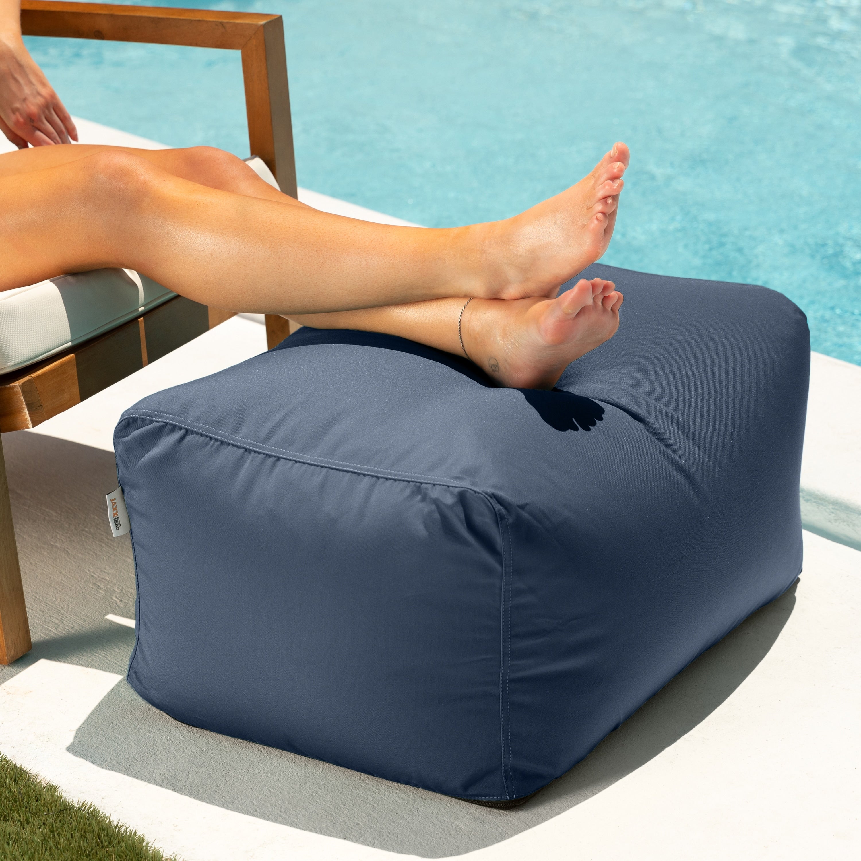 Leon Indoor Outdoor Acrylic Bean Bag Ottoman