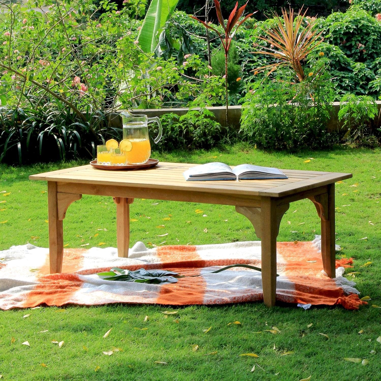 Havenside Home Leon Teak Patio Coffee Table