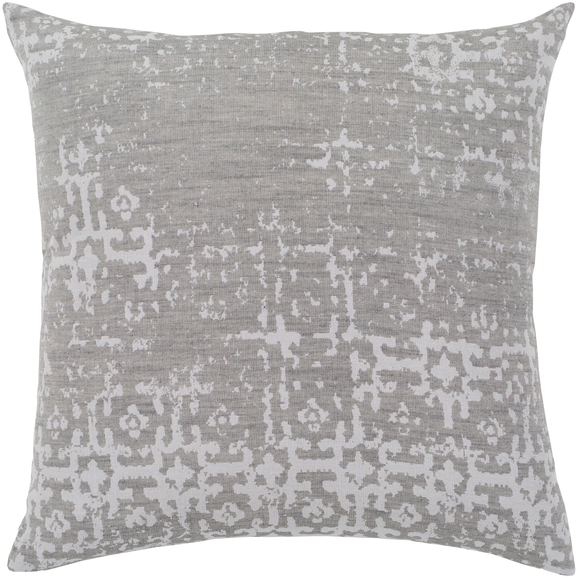 Leopold Grey White Throw Pillow Cover 20 X 20