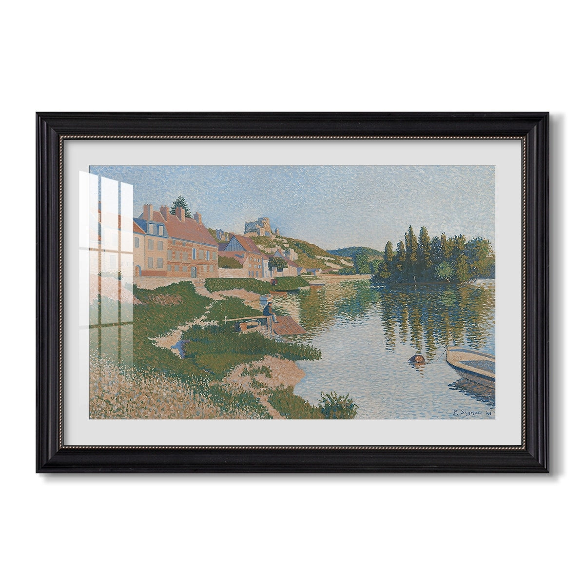 Les Andelys Cote Daval 1886 Paul Signac Custom Framed Print
