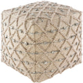 Leslawa Farmhouse 18 Inch Cube Pouf