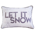 Let It Snow Velvet Lumbar Pillow With Insert 14X20 Set Of 2