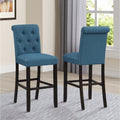 Leviton Solid Wood Tufted Asons Barstool Set Of 2