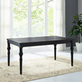 Leviton Urban Style Wood Dark Wash Turned Leg Dining Table