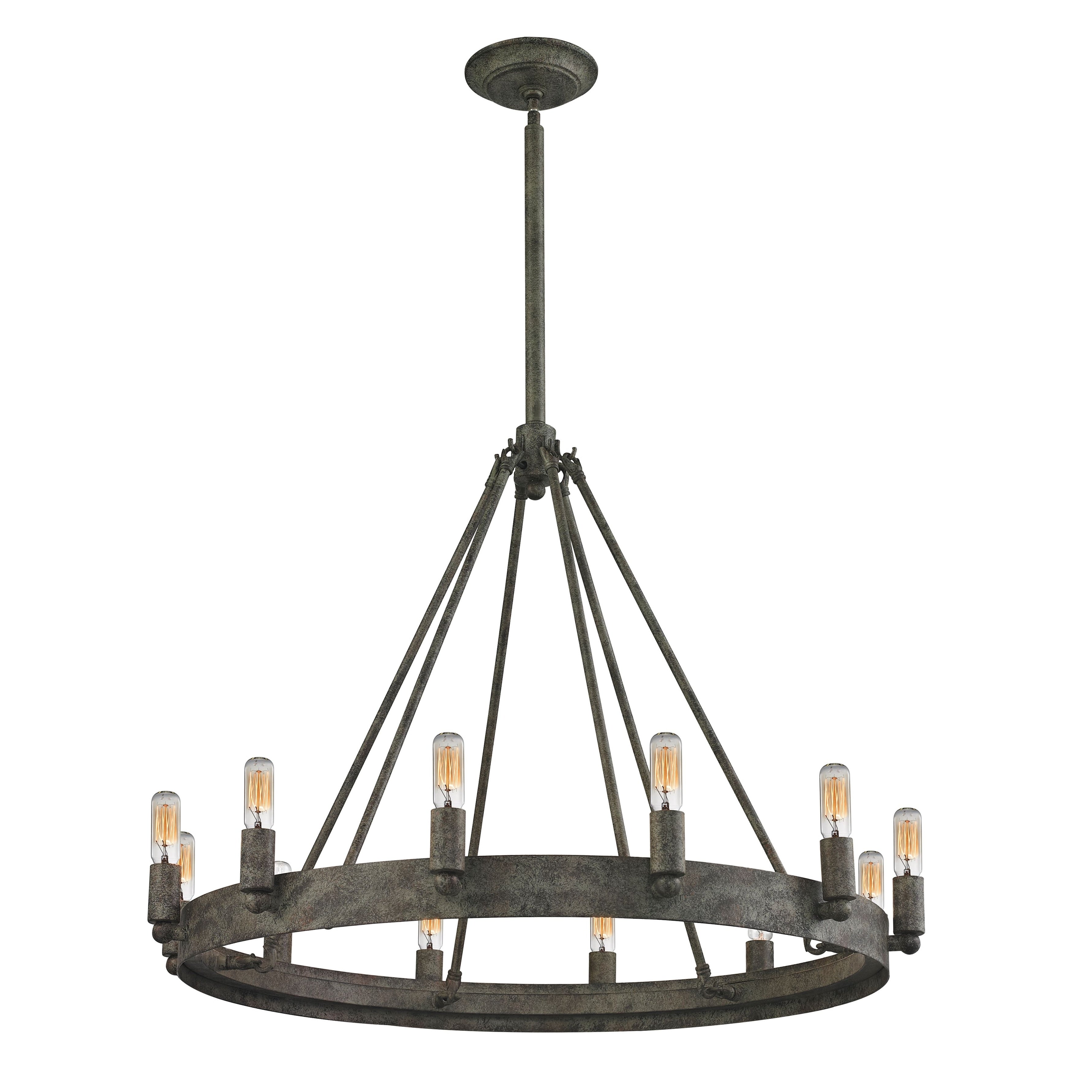 Lewisburg 27 Inch Wide 12 Light Chandelier In Malted Rust 27In W X 27In D X 21In H