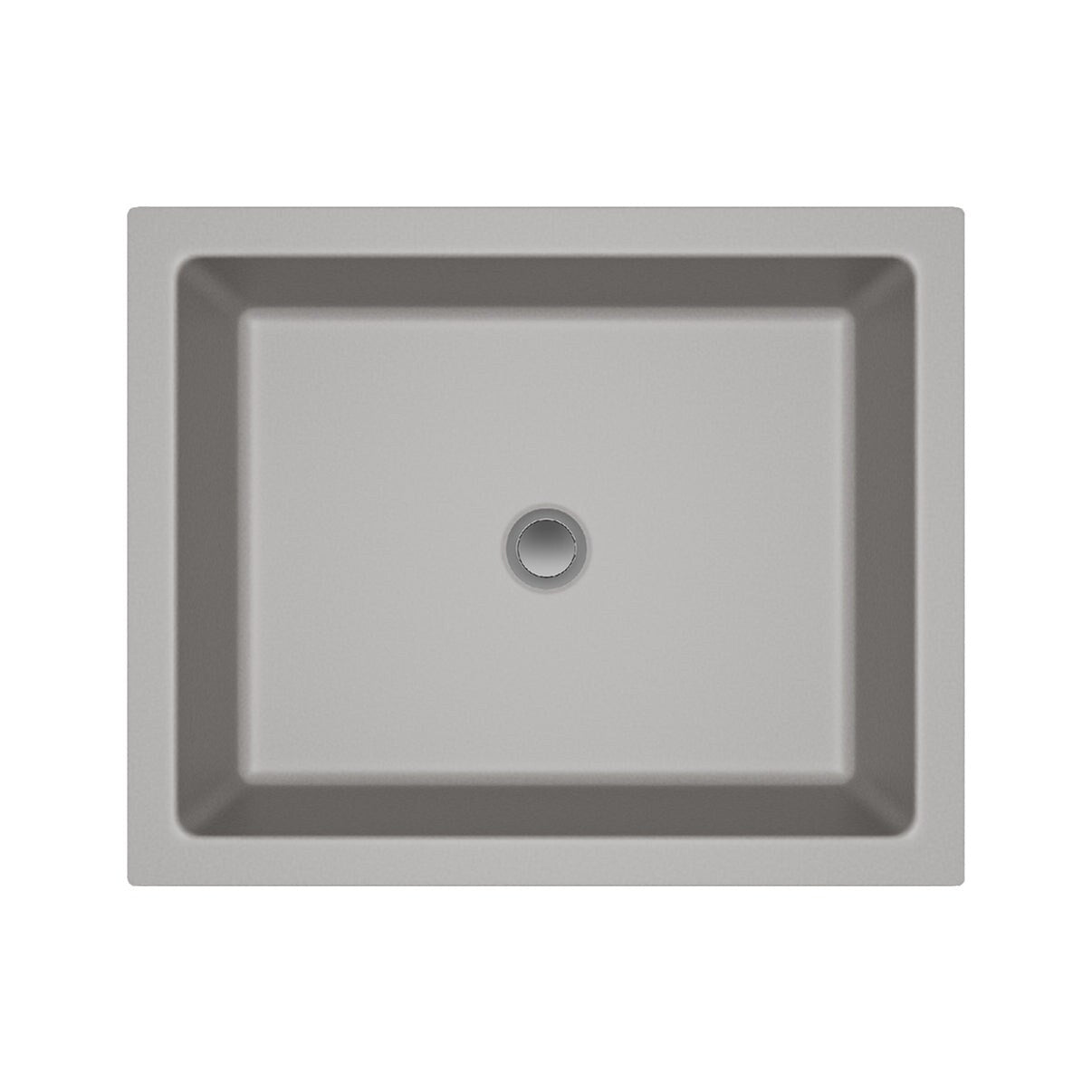 Lexicon Platinum V330 Quartz Composite Rectangle Vanity Sink Concrete