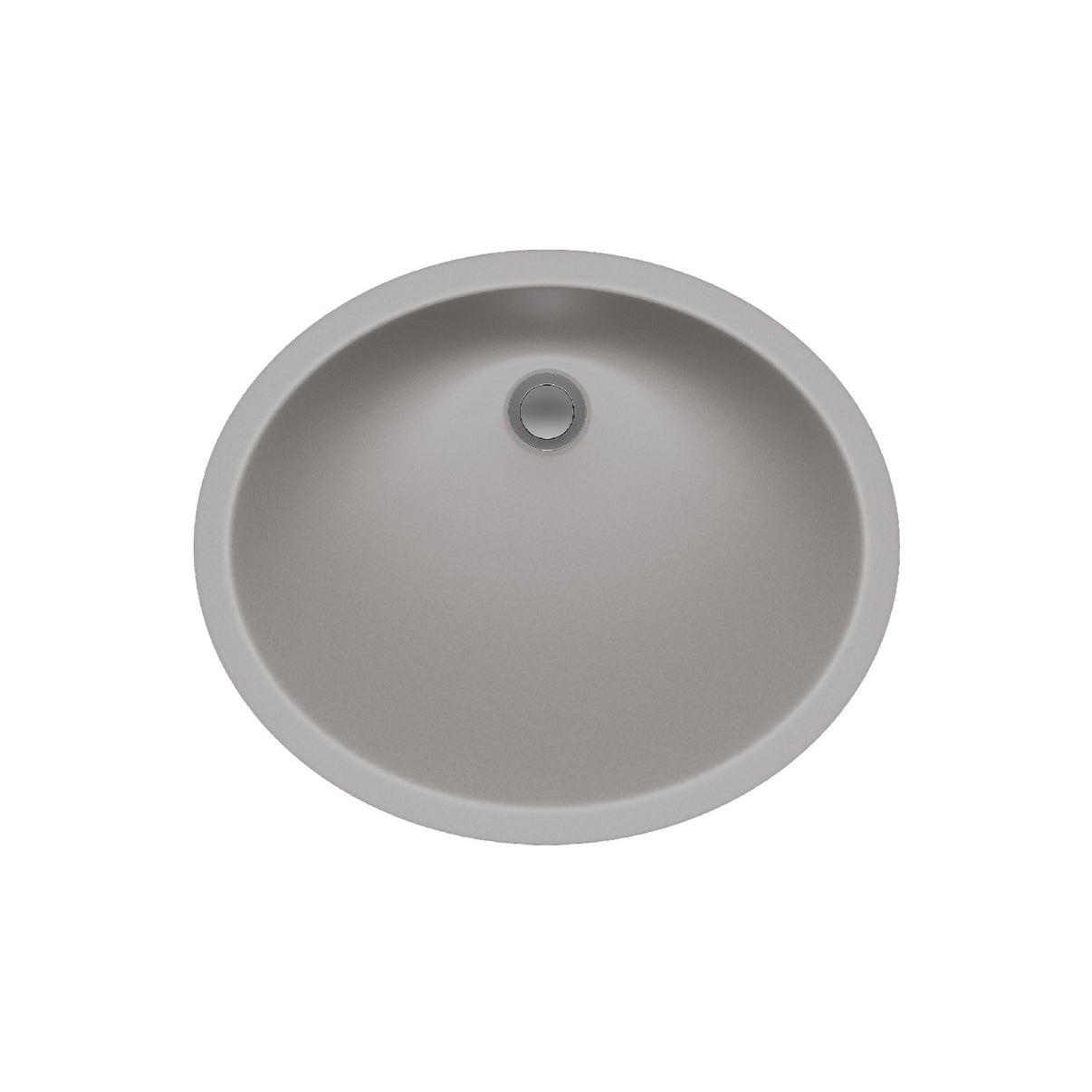 Lexicon Platinum V210 Quartz Composite Oval Vanity Sink Concrete