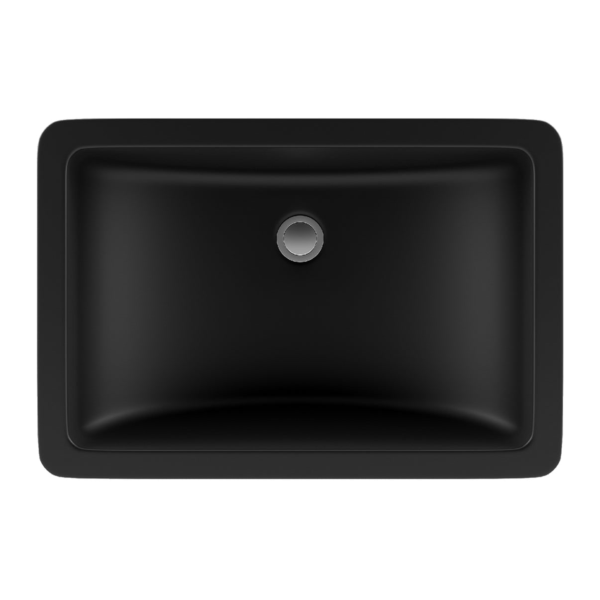 Lexicon Platinum V214 Quartz Composite Rectangle Vanity Sink Black