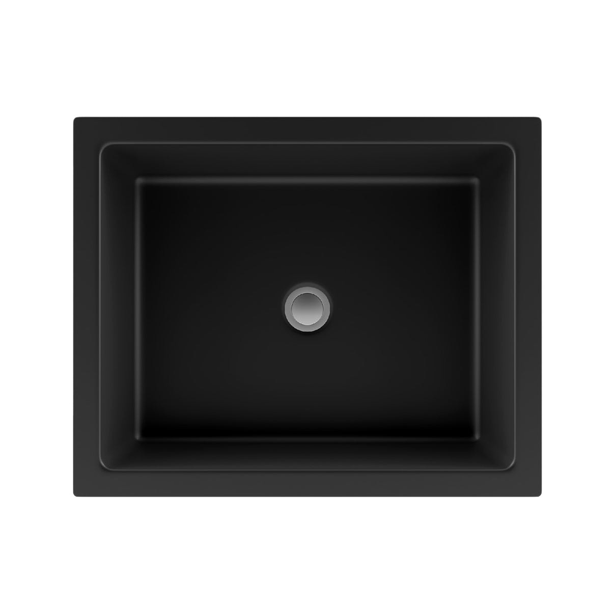 Lexicon Platinum V330 Quartz Composite Rectangle Vanity Sink Black