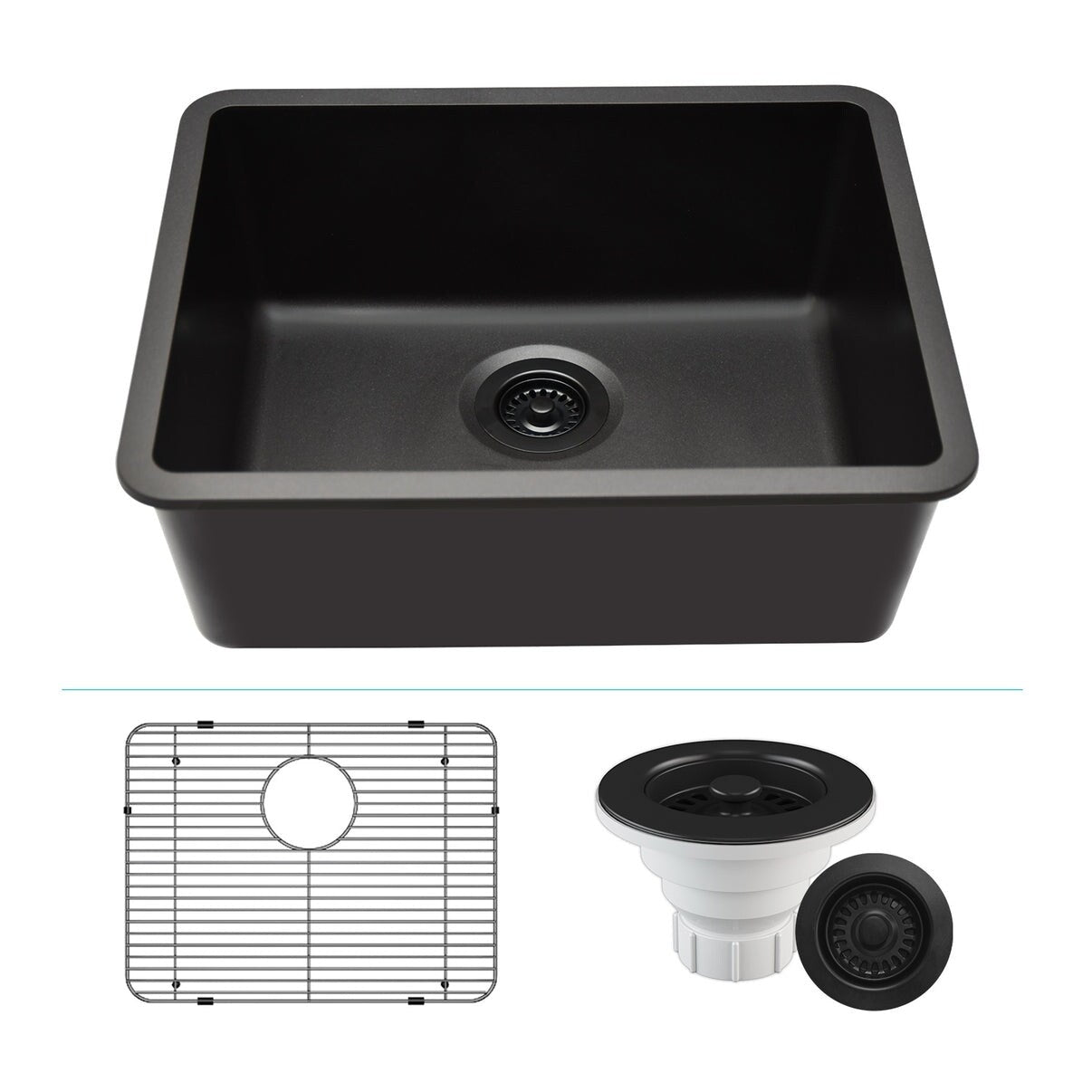 Lexicon Platinum Medium Single Bowl Quartz Composite Kitchen Sink