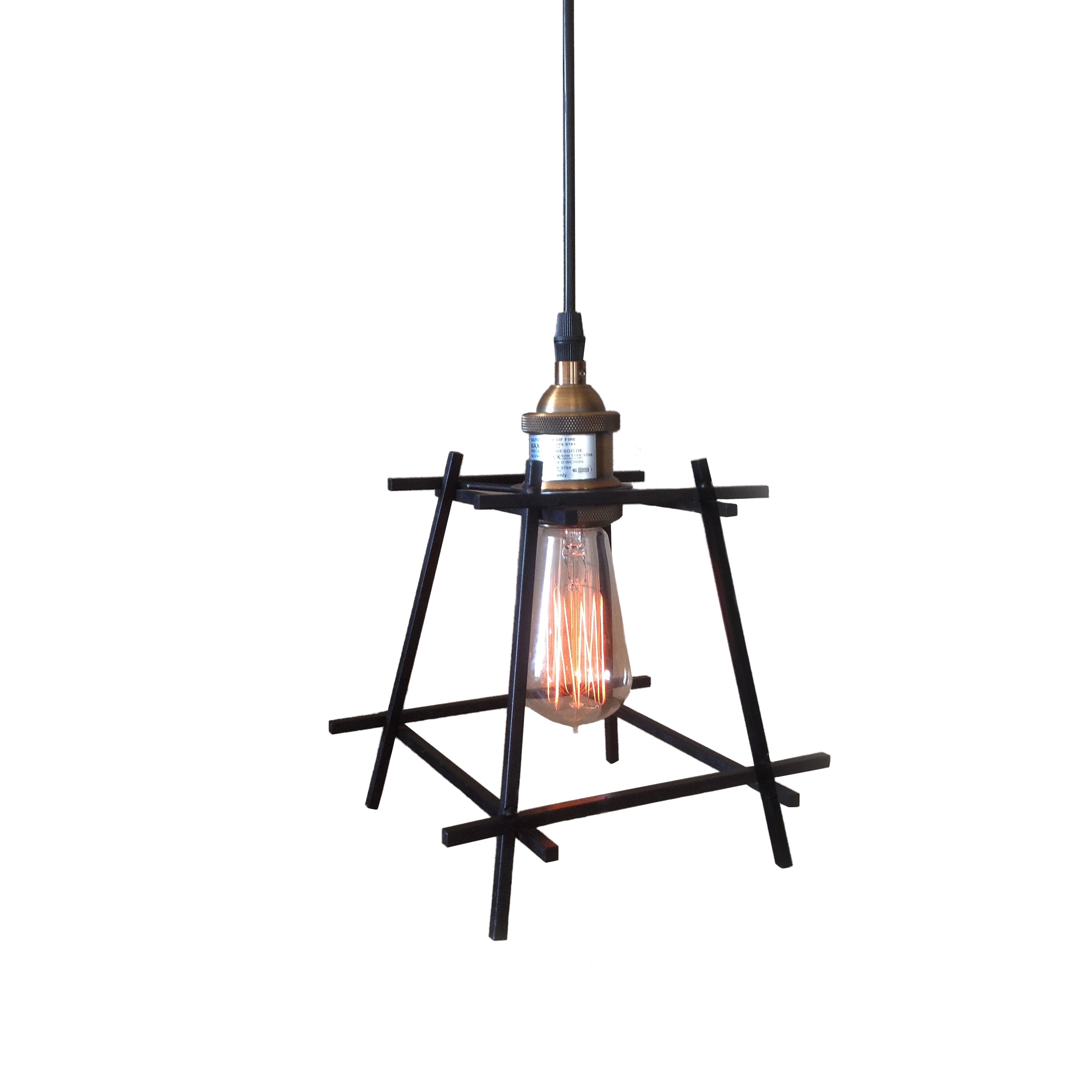 Lexie Adjustable Cord 1 Light Edison Pendant With Bulb