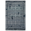 Lexington Hand Knotted Wool Bamboo Silk Denim Blue Light Blue Area Rug 8 X 10
