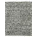 Lexington Hand Knotted Wool Bamboo Silk Silver Gray Area Rug 8 X 10