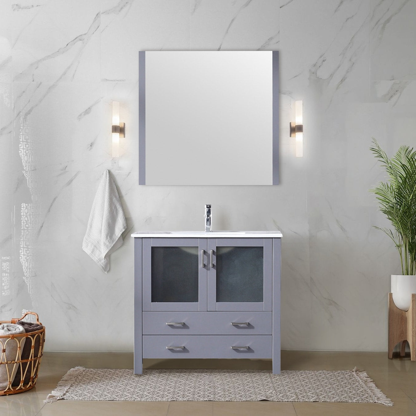 Volez 36 Single Vanity Set W Faucet