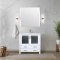 Volez 36 Single Vanity Top Square Sink 34 Mirrors
