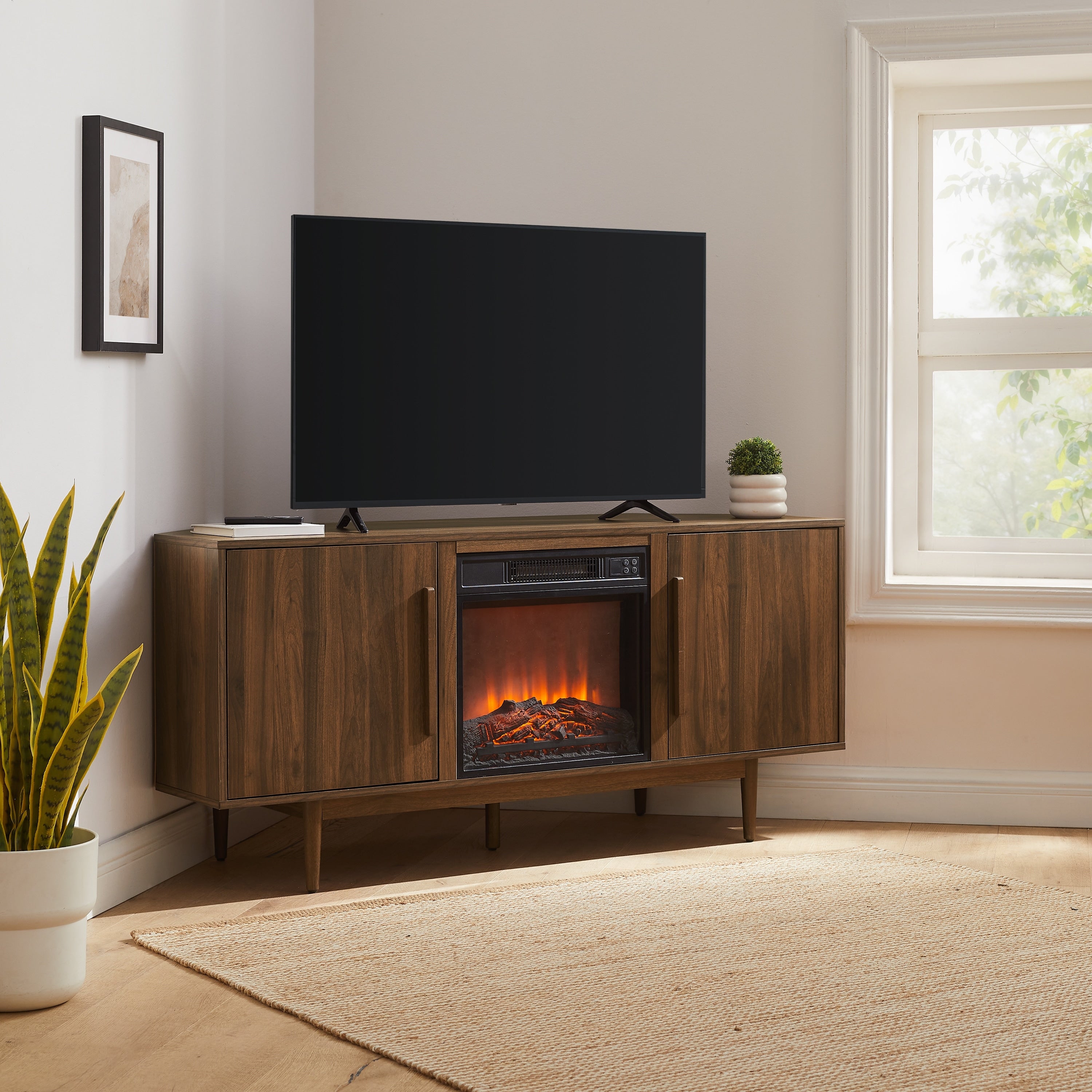 Crosley Liam Corner Fireplace Tv Stand For 65 Tv
