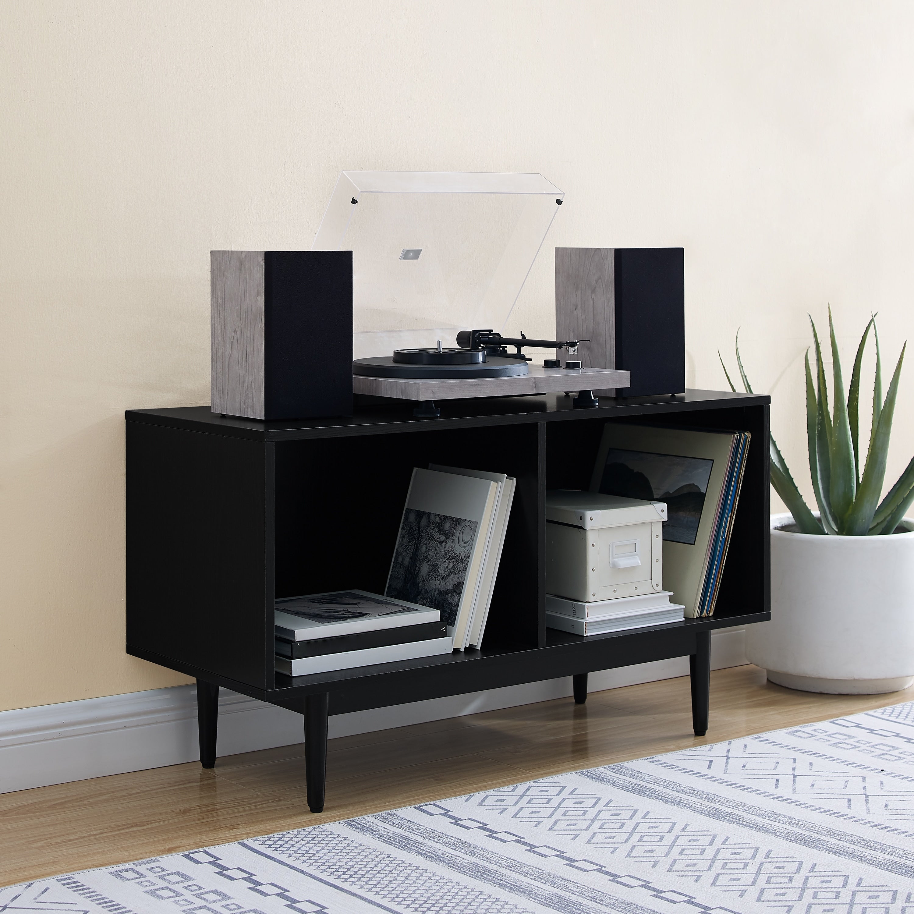 Liam Medium Record Storage Console Cabinet 40 W X 15.75 D X 22.25 H