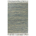Libby Langdon Homespun Slate Wool Cotton Handmade Mission Area Rug 8 X 10