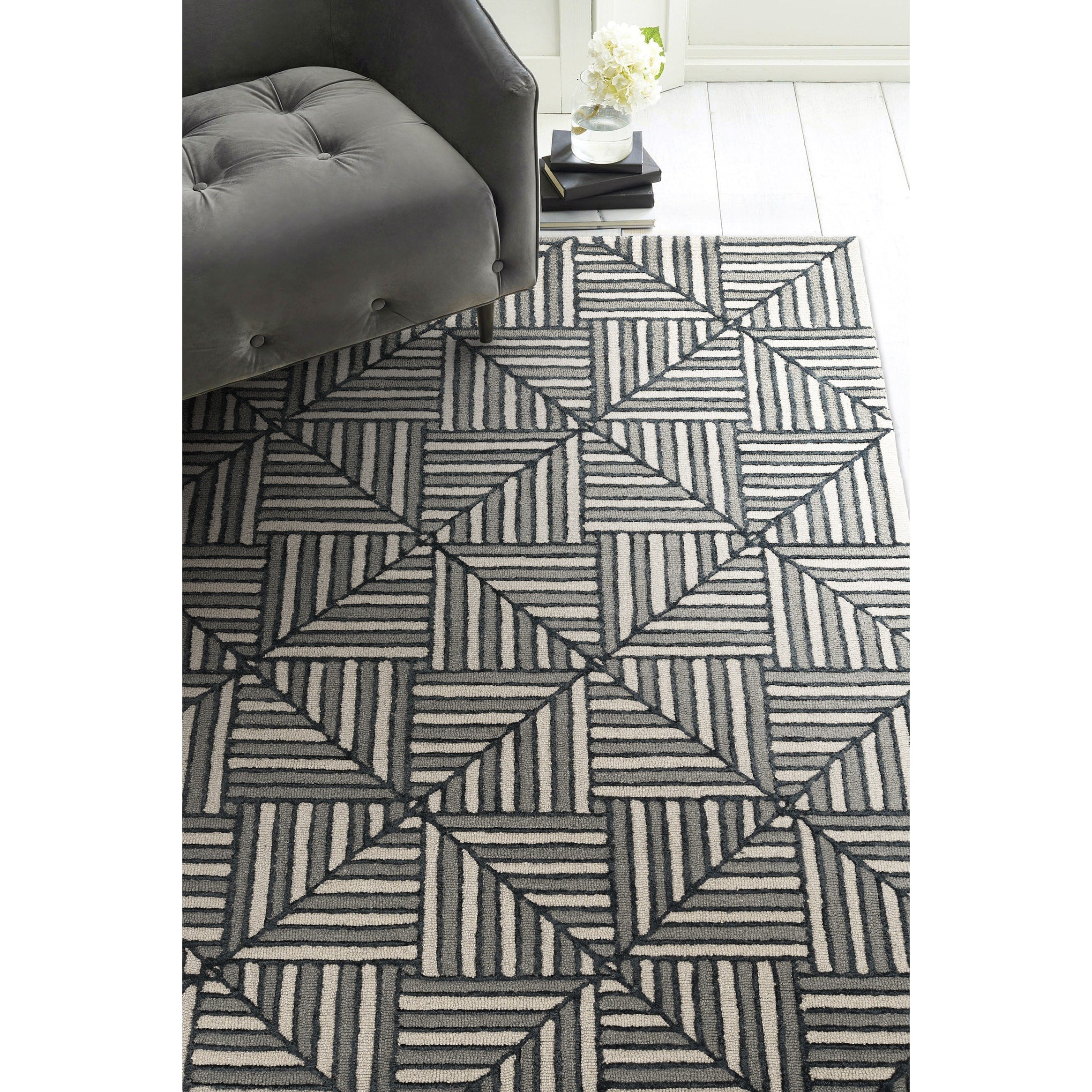 Libby Langdon Upto Diagonal Tile Handtufted Rug