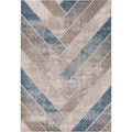 Libby Langdon Winston Tan Teal Herringbone Rug 77 X 1010