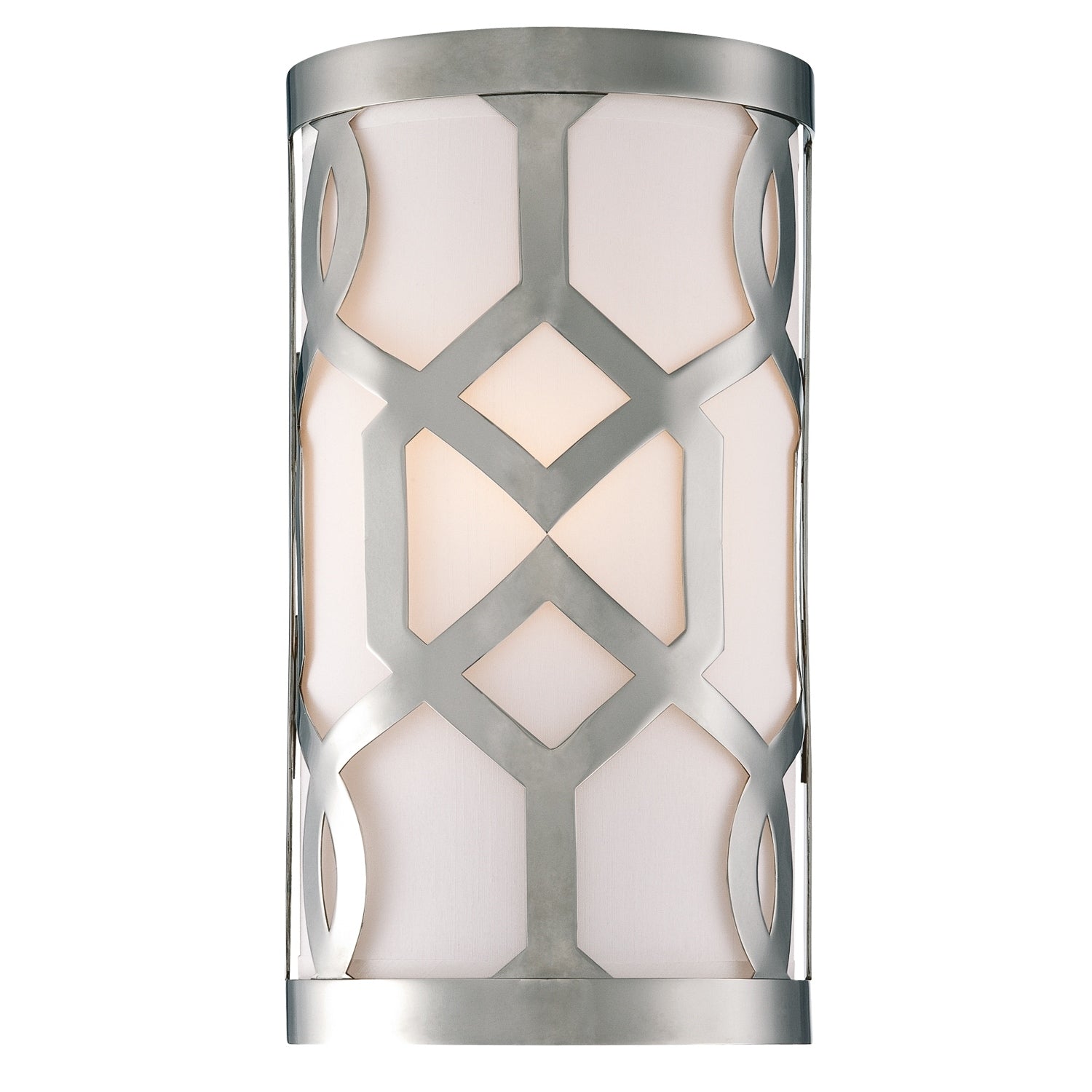 Modern 1 Light Polished Nickel Wall Sconce