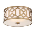 3 Light Aged Brass Flush Mount
