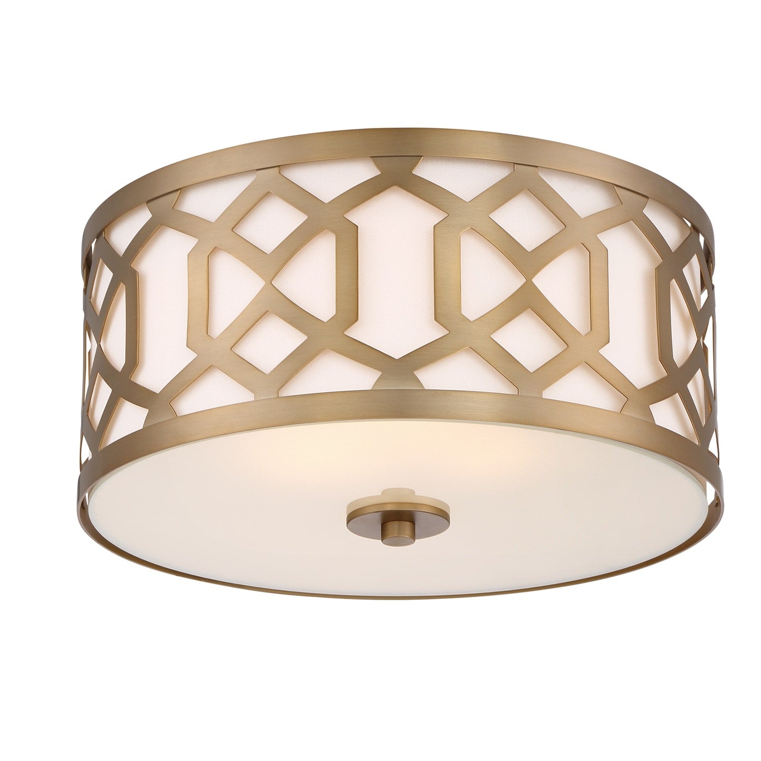 3 Light Aged Brass Flush Mount