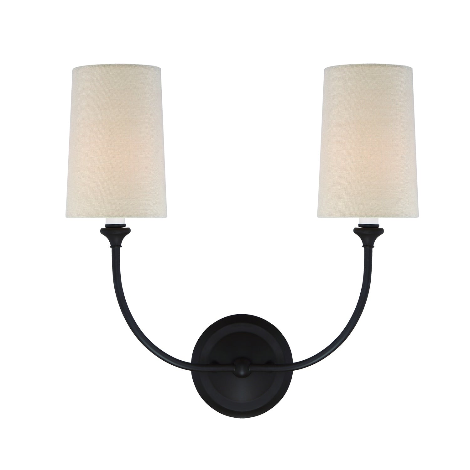 2 Light Dark Bronze Wall Sconce