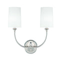 Crystorama Libby Langdon Sylvan Collection 2 Light Polished Nickel Wall Sconce