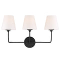 Modern 3 Light Black Forged Bath Vanity Fixture
