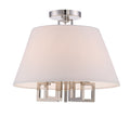 Crystorama Libby Langdon Westwood Collection 5 Light Polished Nickel Semi Flush Mount