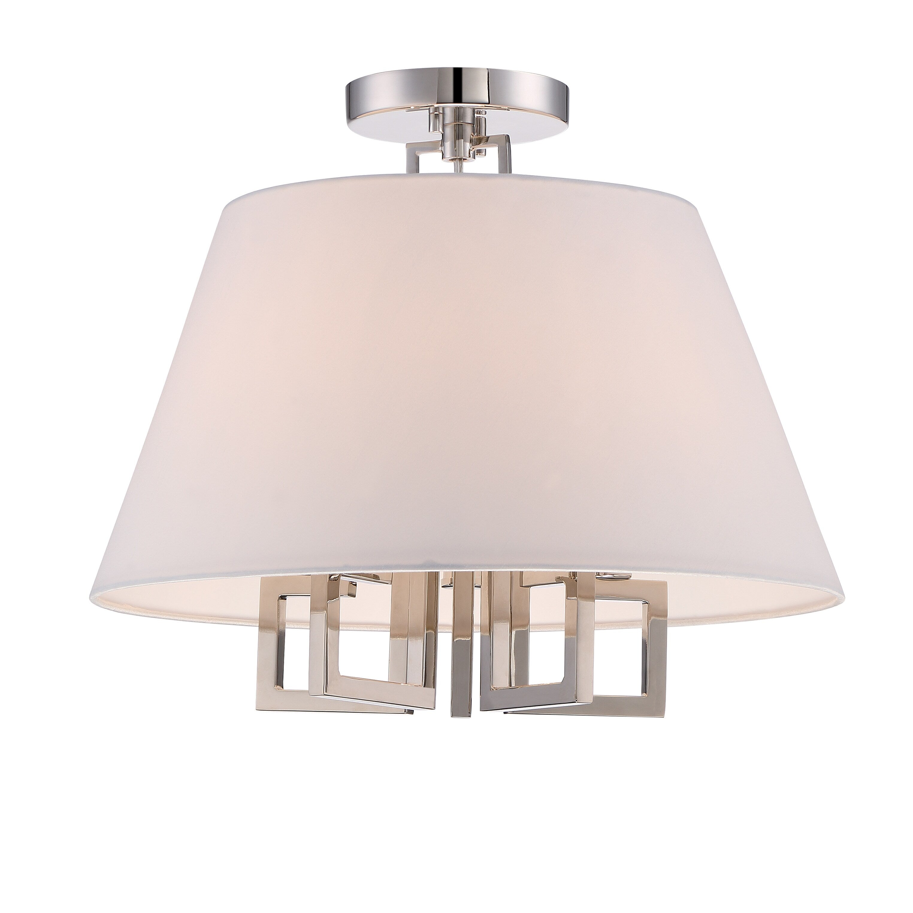 Crystorama Libby Langdon Westwood Collection 5 Light Polished Nickel Semi Flush Mount