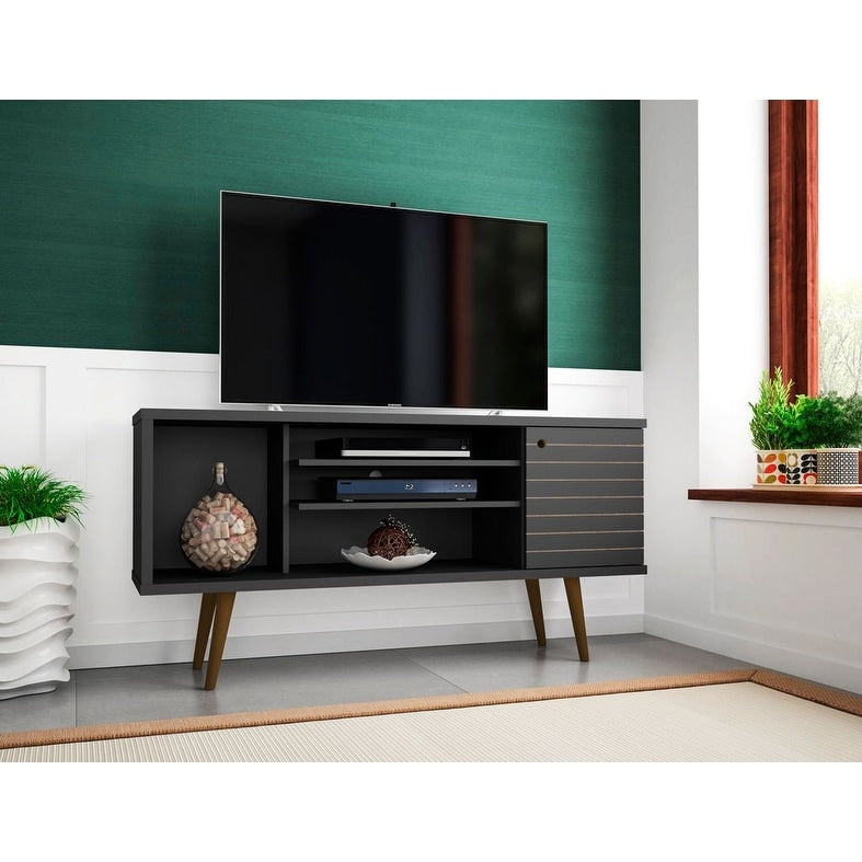 Liberty 53.14 In. Mid Century Modern 5 Shelf Tv Stand