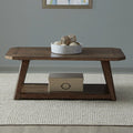 Liberty Furniture Carolina Park Rectangular Cocktail Table Amber Brown Rubberwood Solids