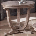 The Gray Barn Harbour Head Stone White Wash End Table