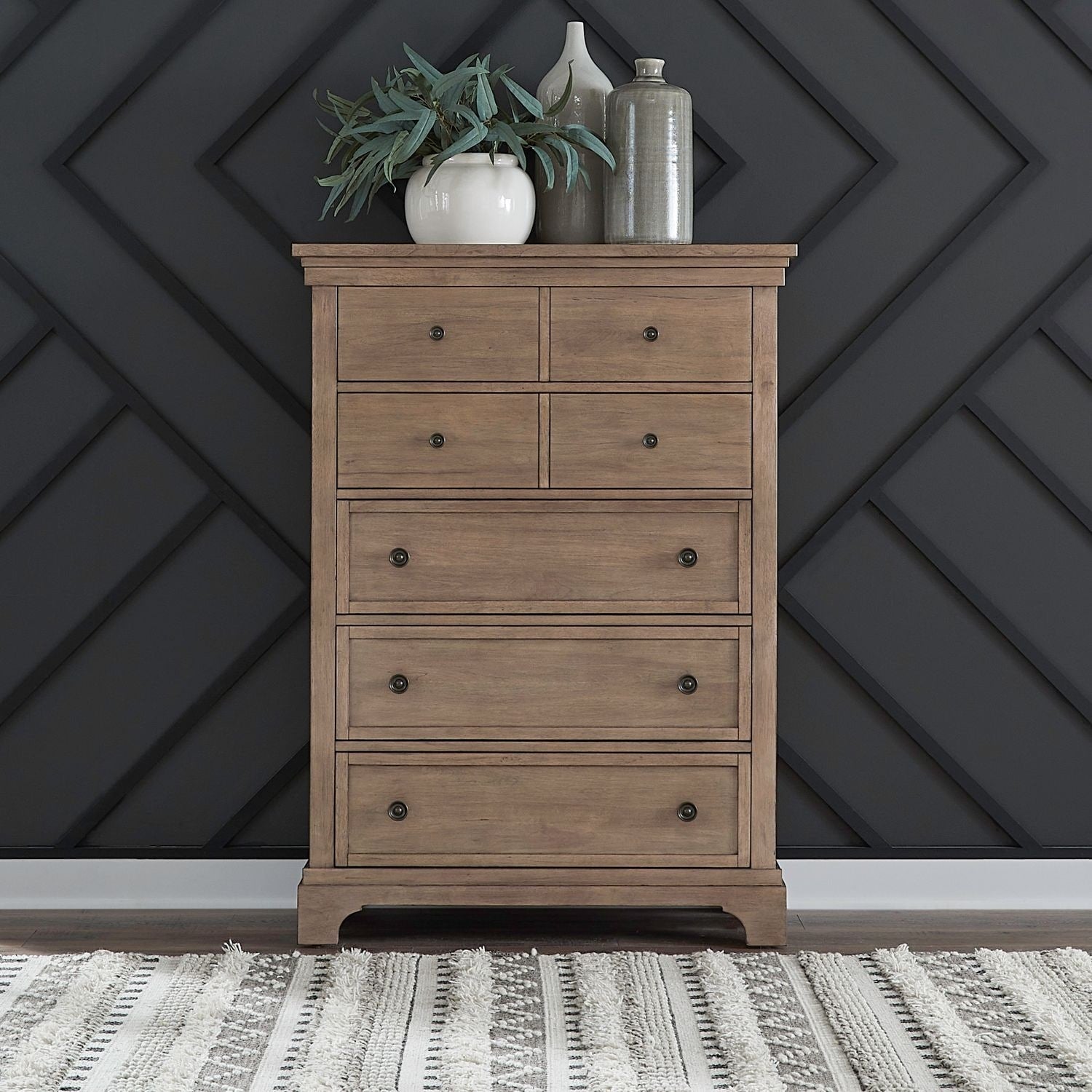 Liberty Furniture Haven Hills 5 Drawer Bedroom Chest Camel Beige Birch Wood