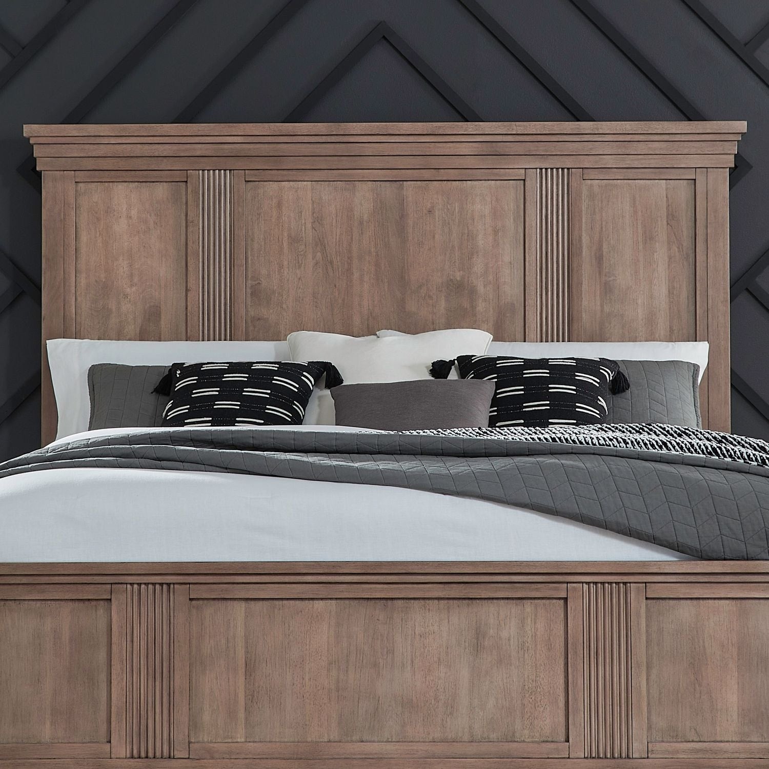 Liberty Furniture Haven Hills Panel Bed Headboard Birch Wood Queen Or King