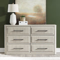 Liberty Furniture Modern Play 6 Drawer Bedroom Dresser Natural White Wood Finish