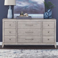Liberty Furniture New Haven 9 Drawer Bedroom Dresser Sanctuary White Oak Wood