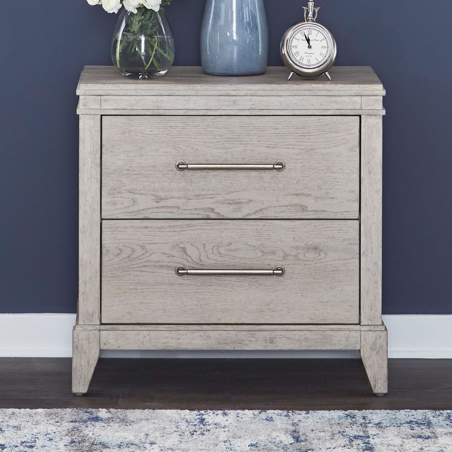 Liberty Furniture New Haven Bedroom Nightstand With Charging Station Oak Wood
