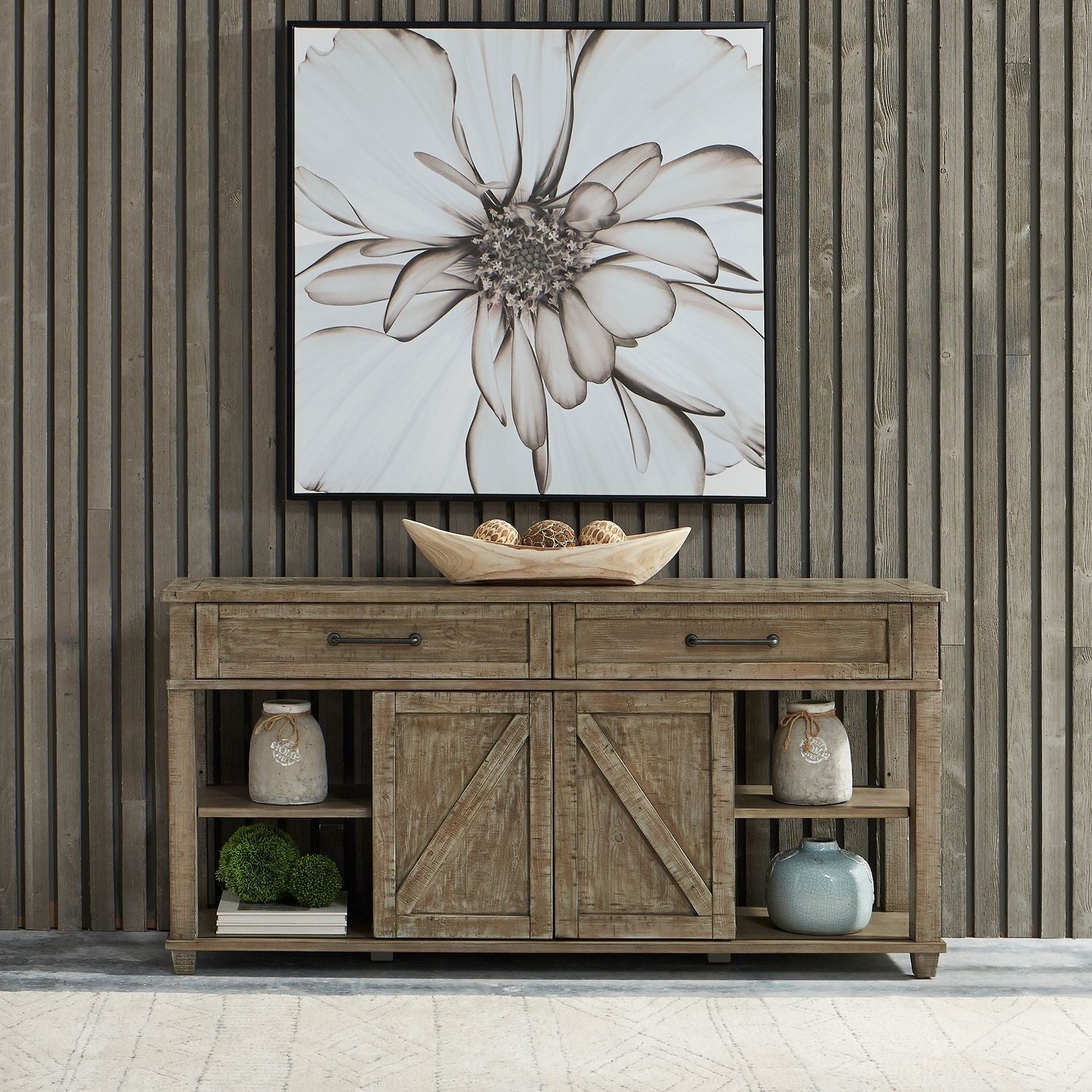 Parkland Falls Weathered Taupe Sofa Table