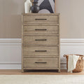 Liberty Furniture Proximity Place 5 Drawer Bedroom Chest Barley Buff Brown Birch Wood