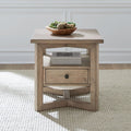 Liberty Furniture Proximity Place Rectangular End Table Barley Buff Brown Rubberwood Solids